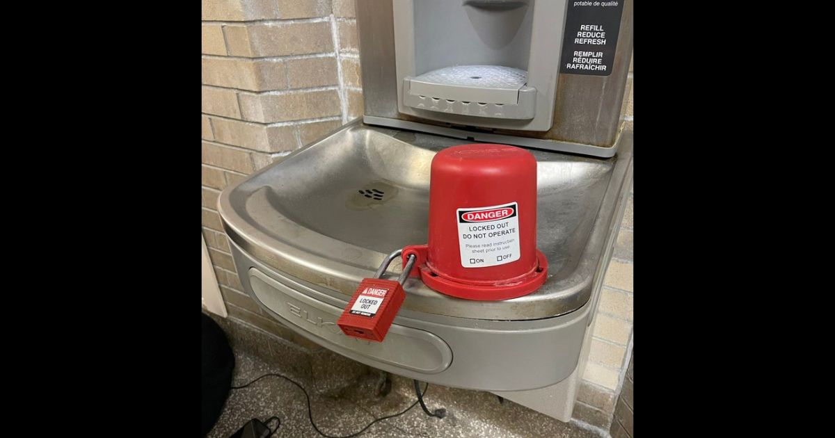 The water fountains at East Palestine High School are locked as worries remain about the health effects of the toxic train derailment.