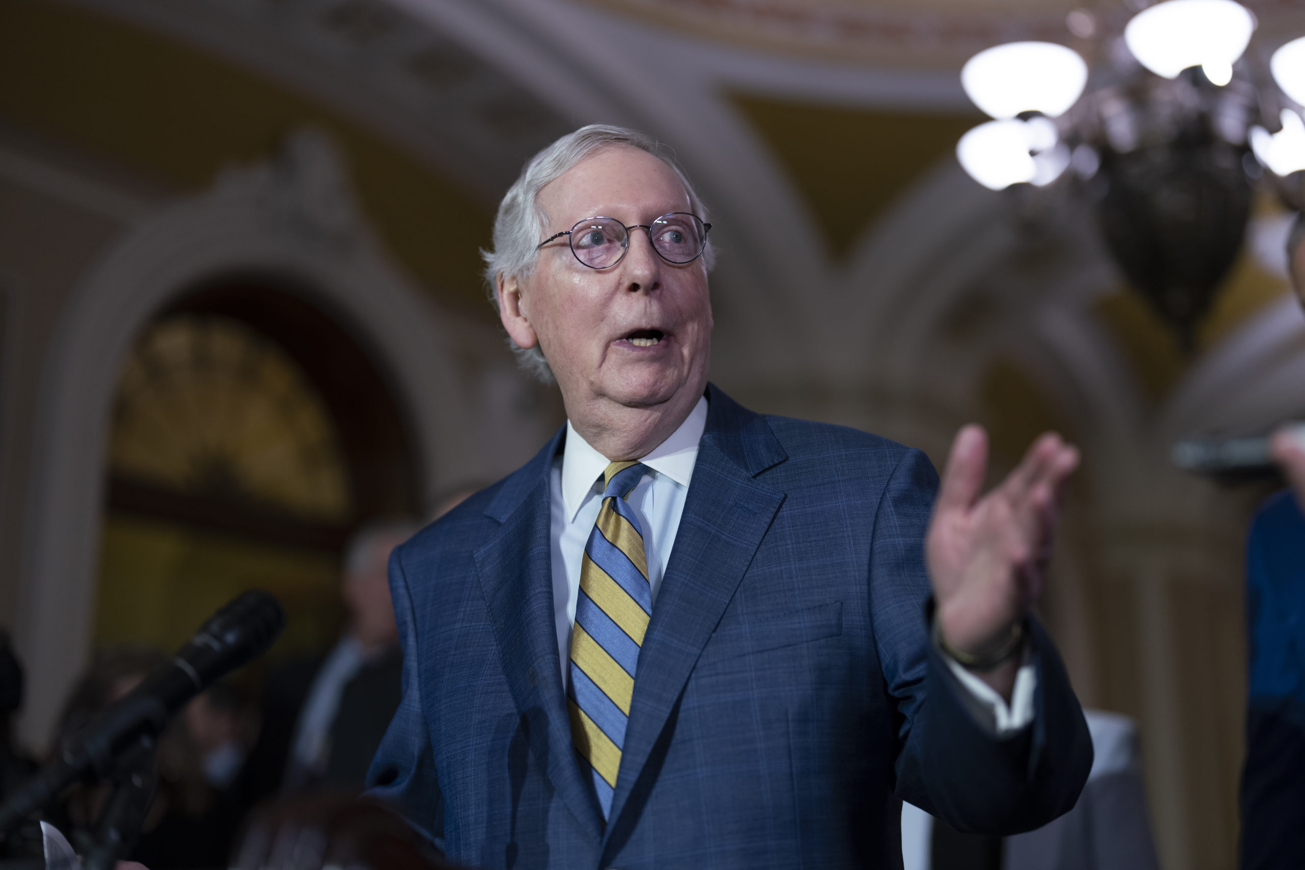 Senate Minority Leader Mitch McConnell of Kentucky, pictured at a news conference in a March 7 file photo.