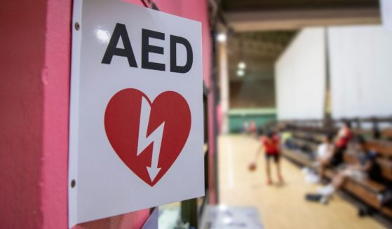 An automatic external defibrillator is seen in the above stock image.