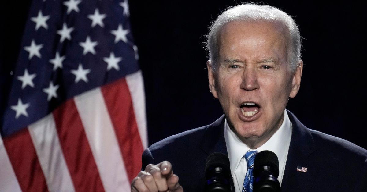 President Joe Biden speaks during the annual House Democrats Issues Conference at the Hyatt Regency Hotel in Baltimore on Wednesday.
