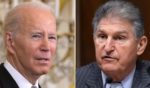 On Monday, Sen. Joe Manchin, right, had some harsh words to say to President Joe Biden, left, after the president used his first veto.