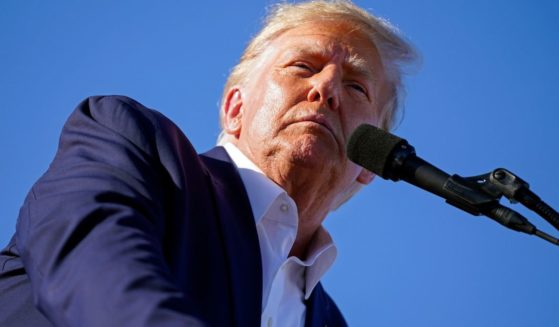 Former President Donald Trump speaks at a campaign rally at Waco Regional Airport, Saturday, March 25, 2023, in Waco, Texas. (Evan Vucci / Associated Press)