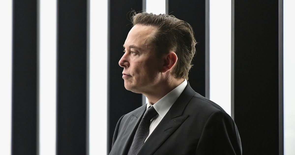 Elon Musk, Tesla CEO, attends the opening of the Tesla factory Berlin Brandenburg in Gruenheide, Germany, March 22, 2022. (Patrick Pleul / Associated Press)
