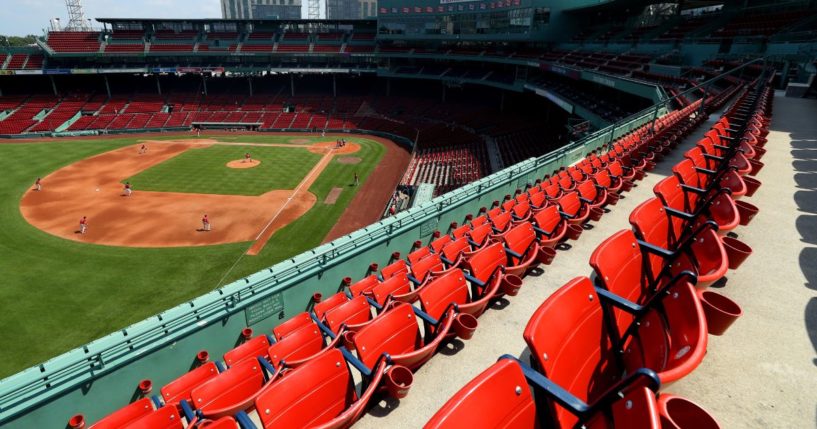 Fenway Park is seen during Red Sox summer workouts on July 9, 2020, in Boston.