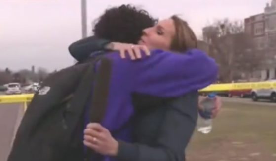On Wednesday, Fox correspondent Alicia Acuna was reporting on a school shooting at a Denver high school when her son, who she had not seen since the incident walked by. Acuna stopped her reporting to embrace him.