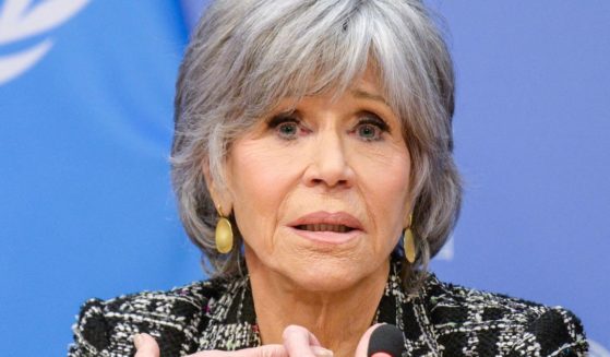 Jane Fonda speaks during a news conference at the U.N. headquarters in New York City on Feb. 21.