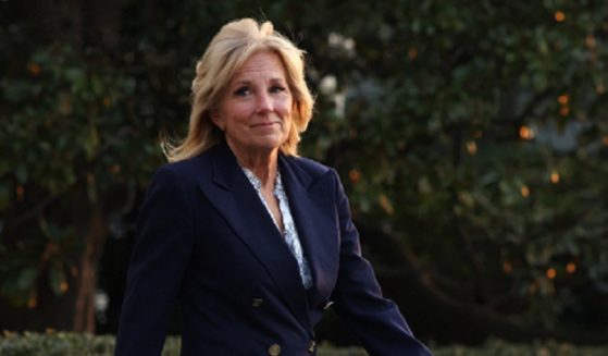 First lady Jill Biden is pictured in a Jan. 11 file photo while leaving the White House to go to Walter Reed National Military Medical Center for skin cancer treatment.