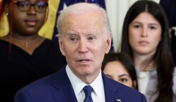President Joe Biden speaks at a Women's History Month reception at the White House in Washington, D.C., on Wednesday.