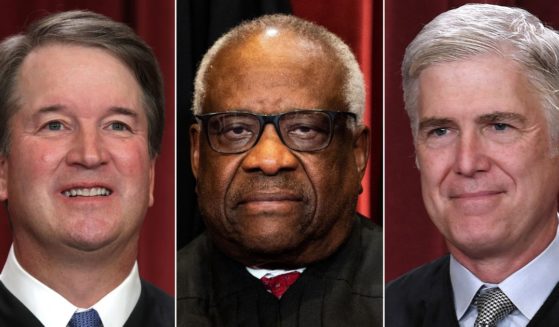 The conservative wing of the U.S. Supreme Court includes Justices Brett Kavanaugh, left, Clarence Thomas, center, and Neil Gorsuch.