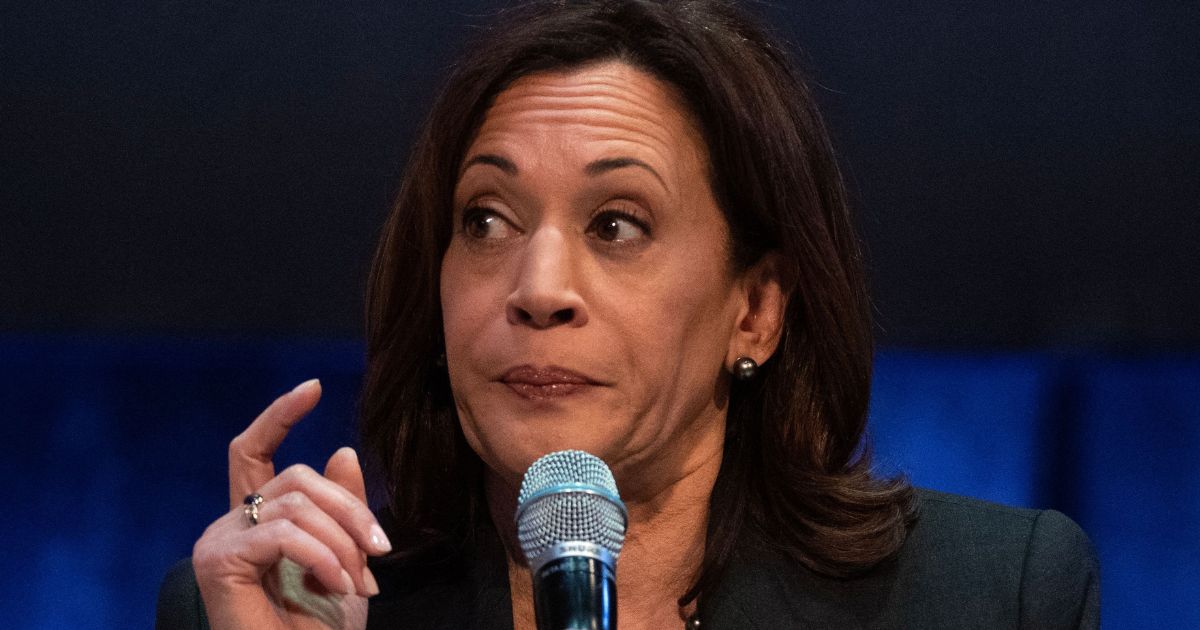 Vice President Kamala Harris speaks about the climate during a moderated conversation in Arvada, Colorado, on Monday.