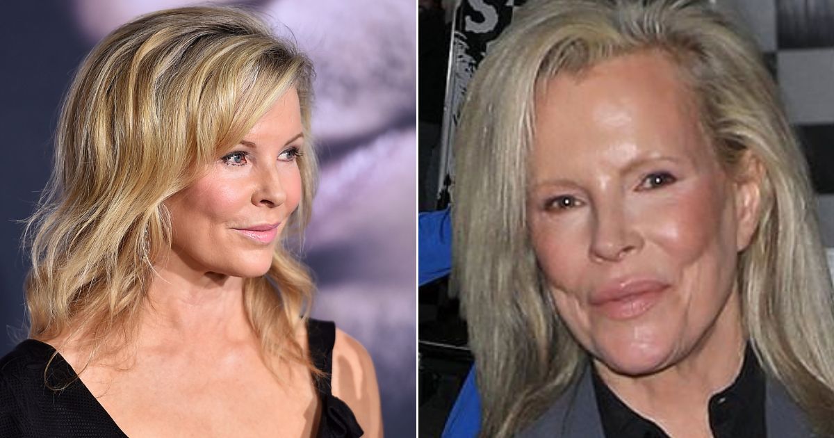Actress Kim Basinger is seen at left attending a movie premiere in 2017 and at right attending her daughter's baby shower Monday.