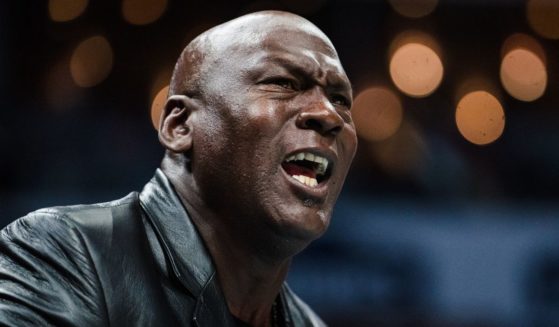 Charlotte Hornets owner Michael Jordan looks on during their game against the Orlando Magic at Spectrum Center on March 3 in Charlotte, North Carolina.