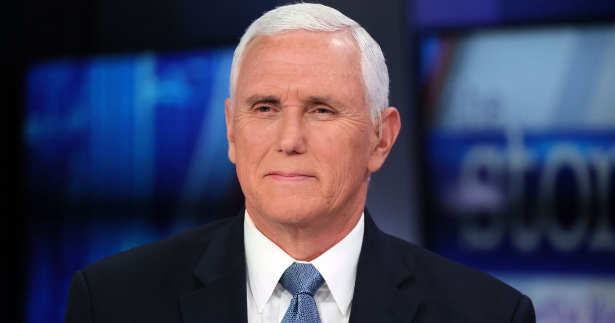 Former Vice President Mike Pence visits FOX News Channel's "The Story With Martha MacCallum" in New York City on Feb. 22.