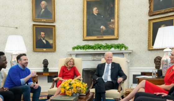 Cast members from the show "Ted Lasso" visited the White House on Monday to discuss mental health in America with President Joe Biden and first lady Jill Biden.