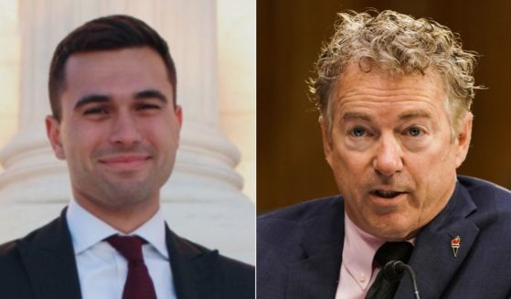Phillip Todd, left, works as a staffer for Sen. Rand Paul, right, in Washington, D.C. On Saturday, Todd was stabbed by a man and received "life-threatening injuries."