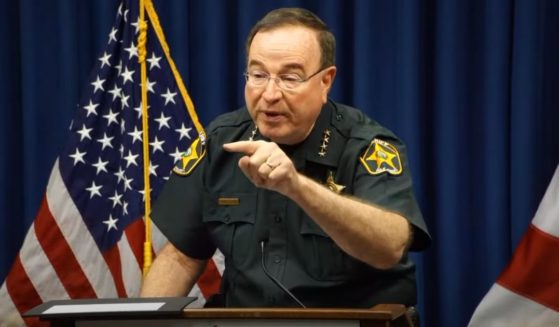 Sheriff Grady Judd of Polk County, Florida, speaks during a news conference.