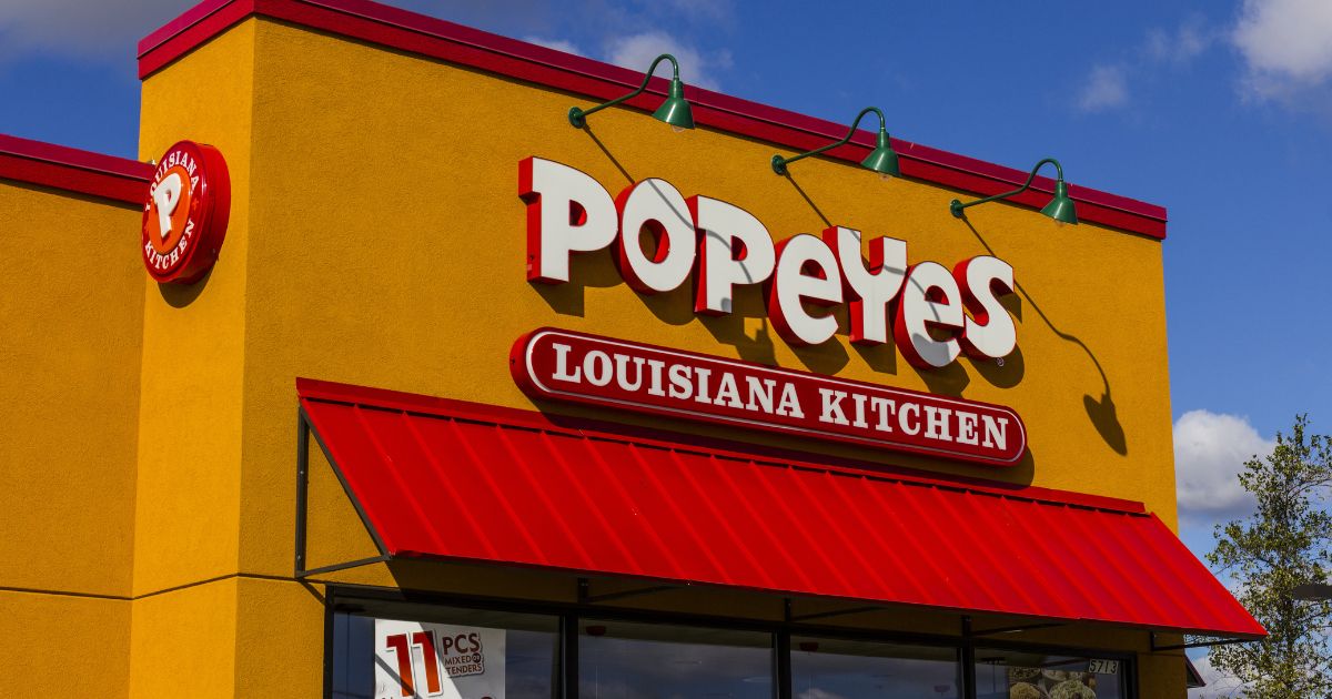 A Popeyes restaurant is seen in the above stock image.