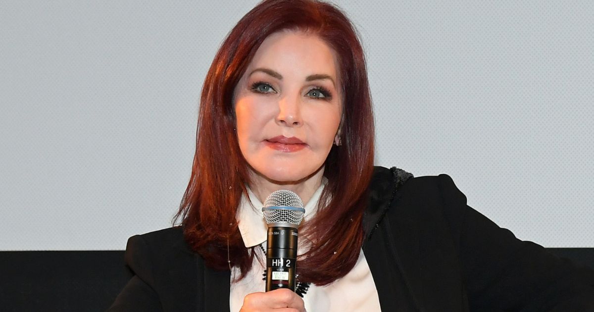 Priscilla Presley speaks onstage during Agent Elvis ATAS Official in Los Angeles, California, on March 7.