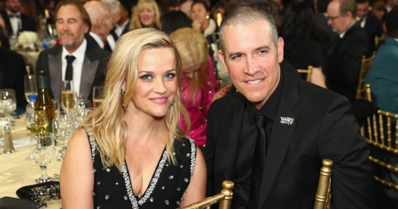 Actress Reese Witherspoon and husband Jim Toth attend the 23rd annual Critics' Choice Awards in Santa Monica, California, on Jan. 11, 2018.