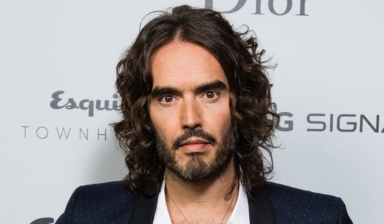 Russell Brand takes part in a discussion with Dior in London, England, on Oct. 14, 2017.
