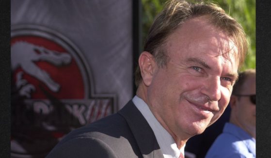 Actor Sam Neill attends the premiere of the Universal Pictures film Jurassic Park III July 16, 2001, at Universal Studios in Burbank, California.