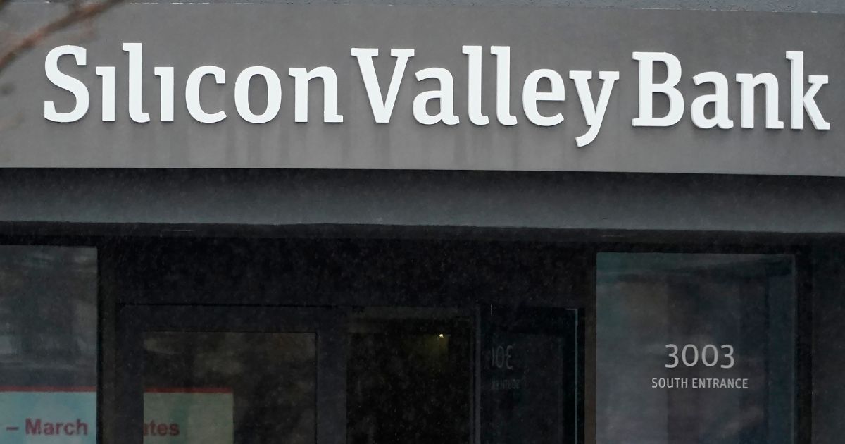 The outside of the Silicon Valley Bank in Santa Clara, California, is pictured on Friday.