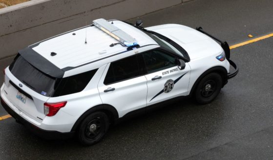 A Washington State Patrol vehicle responds to an emergency in Kirkland on Aug. 6, 2020.