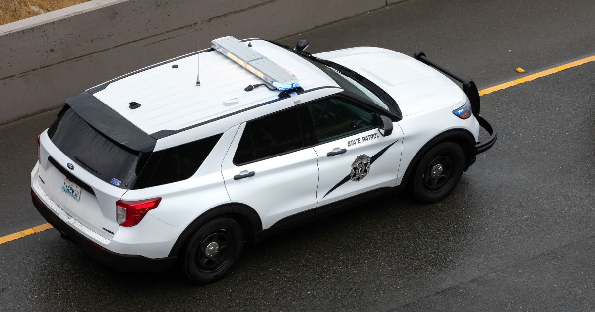 A Washington State Patrol vehicle responds to an emergency in Kirkland on Aug. 6, 2020.