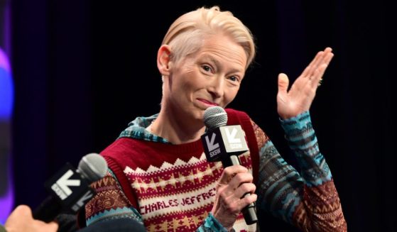 Tilda Swinton speaks onstage during the 2023 SXSW Conference on Monday in Austin, Texas.