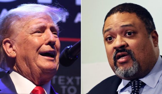 Former President Donald Trump, left, lashed out at Manhattan District Attorney Alvin Bragg, right, on his Truth Social platform.