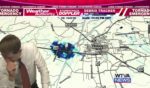 Meteorologist Matt Laubhan of WTVA-TV stopped to say a quick prayer on live TV as he saw a giant tornado barreling down on Amory, Mississippi Friday night.