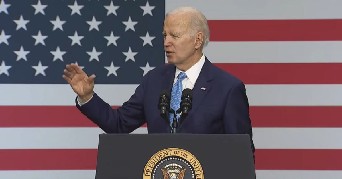 President Joe Biden delivers a speech Tuesday in Virginia Beach, Virginia.
