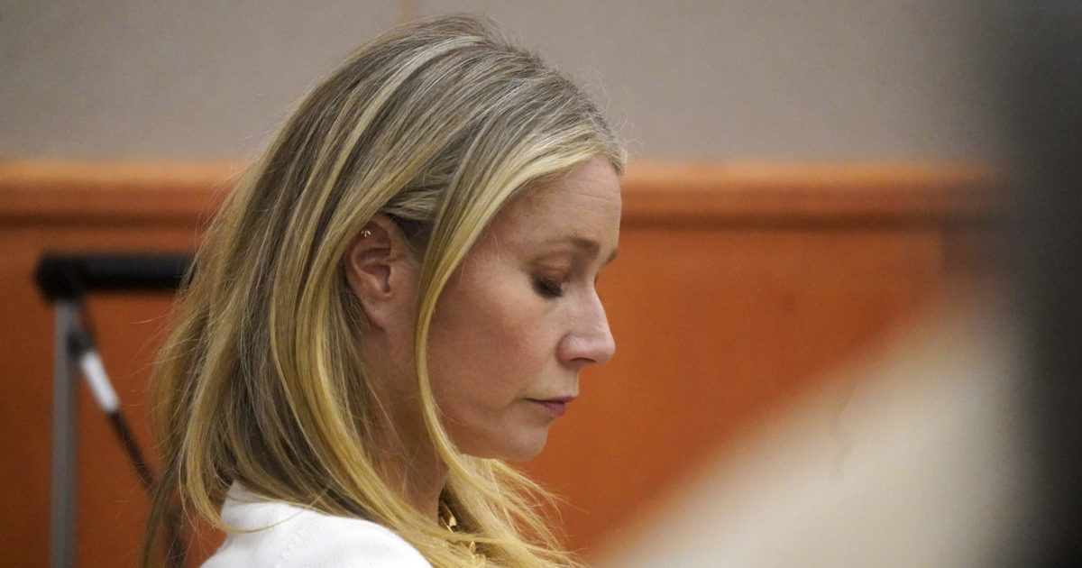 Gwyneth Paltrow sitting in court