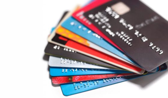 The above stock image is of credit cards.