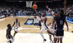 Alijah Martin #15 of the Florida Atlantic Owls shoots the ball against the Fairleigh Dickinson Knights during the second half in the second round game of the NCAA Men's Basketball Tournament at Nationwide Arena on March 19, 2023 in Columbus, Ohio.