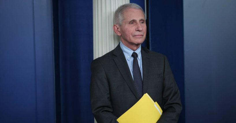 Dr. Anthony Fauci, White House chief medical advisor, attends his final briefing on COVID-19 at the White House on Nov. 22, 2022, in Washington, D.C.