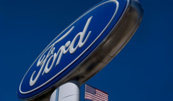 A Ford sign is seen at a dealership on Sept. 23, 2022, in Long Beach, California.