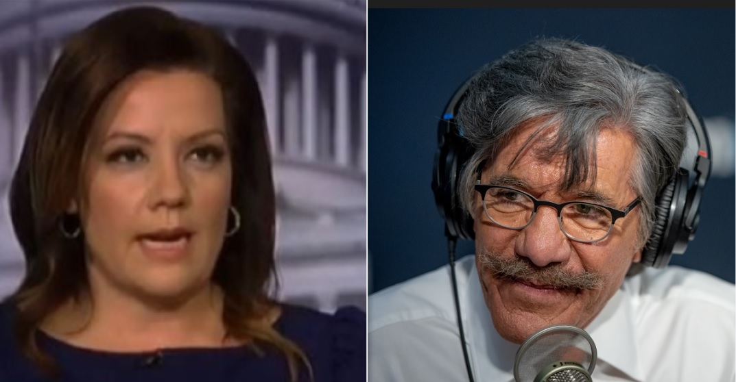 Author and commentator Mollie Hemingway, left, and liberal Fox News contributor Geraldo Rivera, right. (Twitchy / Twitter; Roy Rochlin / Getty Images)