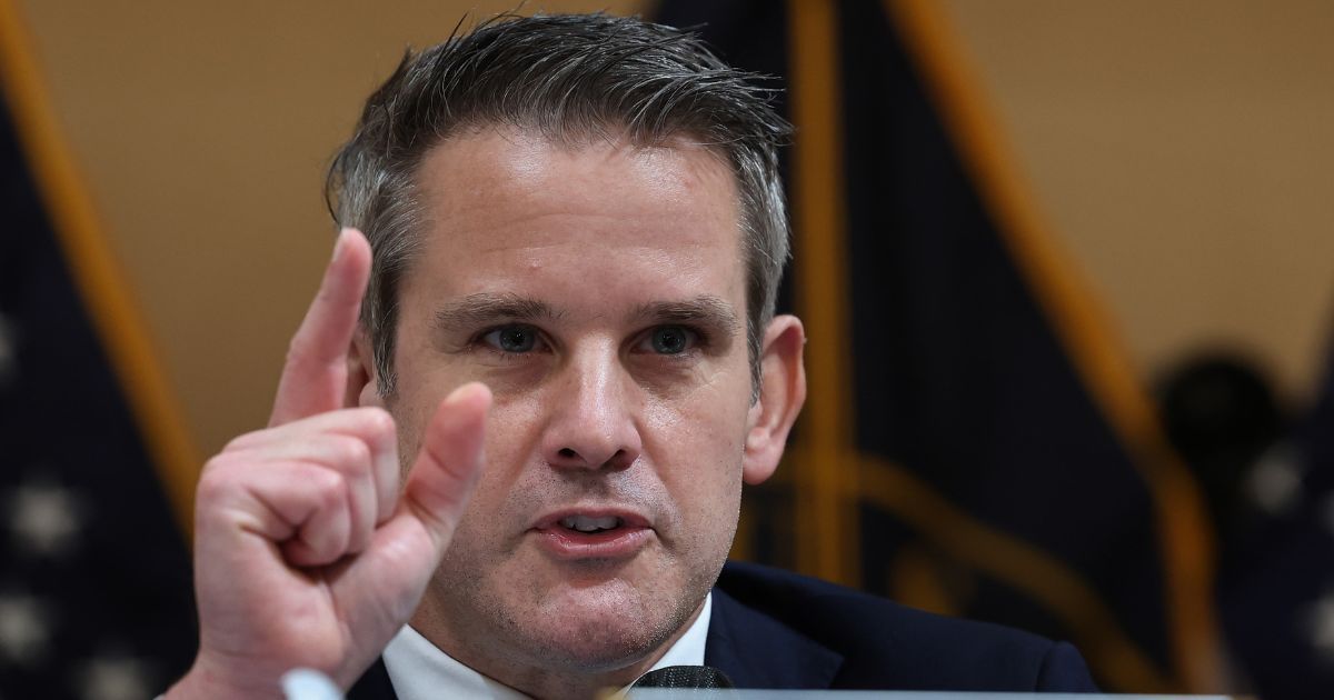 Then-Rep. Adam Kinzinger gives closing remarks during a hearing in the Cannon House Office Building, in Washington, D.C., on July 21, 2022.