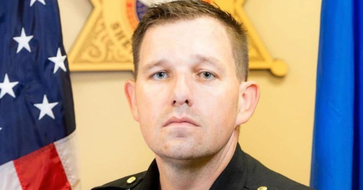Deputy Jeremy McCain was injured when his patrol car collided with a security gate in Oklahoma.