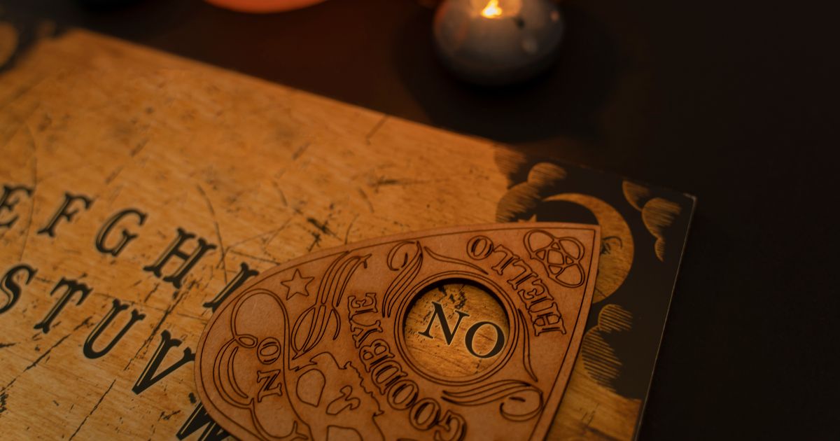 The above stock image is of an Ouija board.