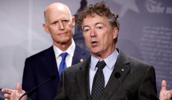 Sen. Rand Paul (R-KY) speaks during a news conference at the U.S. Capitol Building on Jan. 25 in Washington, D.C.