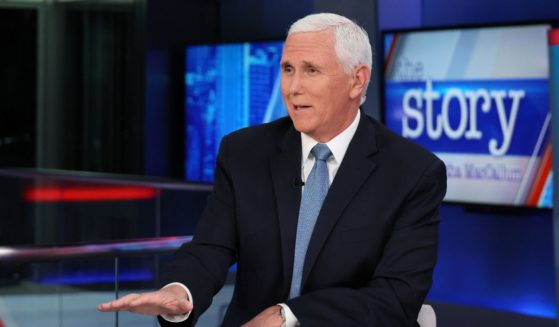 Mike Pence visits FOX News Channel's "The Story With Martha MacCallum" at Fox News Channel Studios on Feb. 22 in New York City.