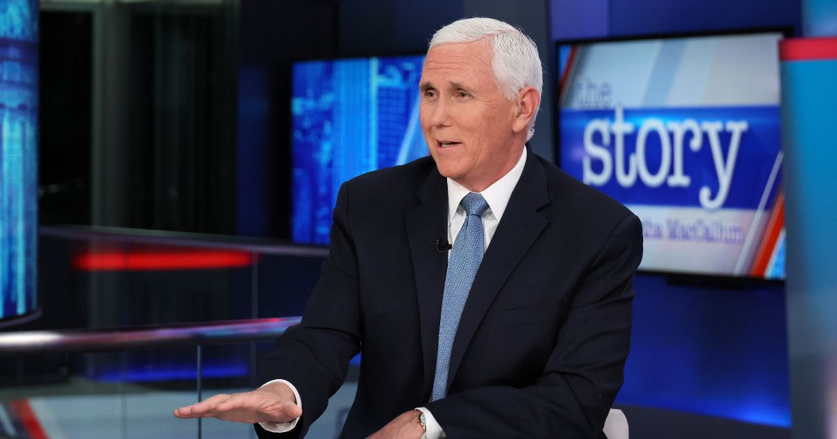 Mike Pence visits FOX News Channel's "The Story With Martha MacCallum" at Fox News Channel Studios on Feb. 22 in New York City.