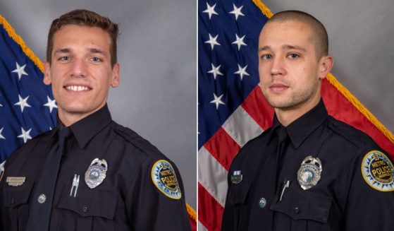 Police officers Rex Engelbert, left, and Michael Collazo, right, are identified as the two officers who stopped the Nashville shooter.