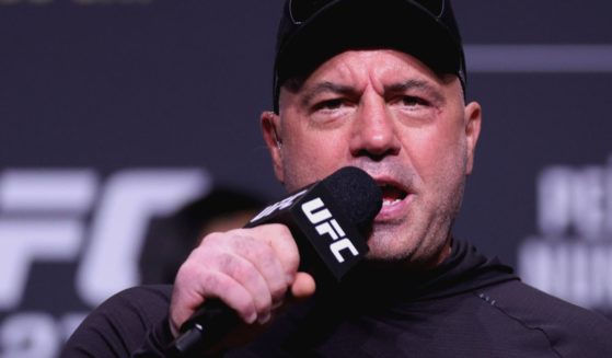 Joe Rogan attends the UFC 277 ceremonial weigh-in at American Airlines Center on July 29, 2022, in Dallas.