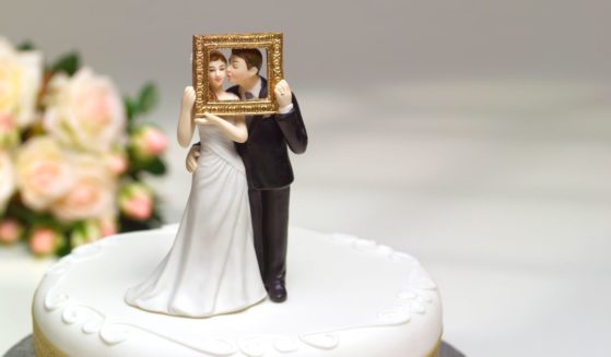 The above stock image is of a wedding topper.