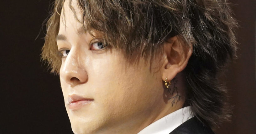 Kauan Okamoto, a musician also a former member of Japanese pop group Johnny's Junior