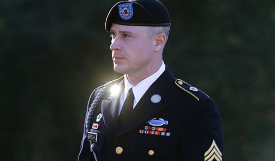 Army Sgt. Bowe Bergdahl arrives for a hearing at Fort Bragg, North Carolina, on Jan. 12, 2016.