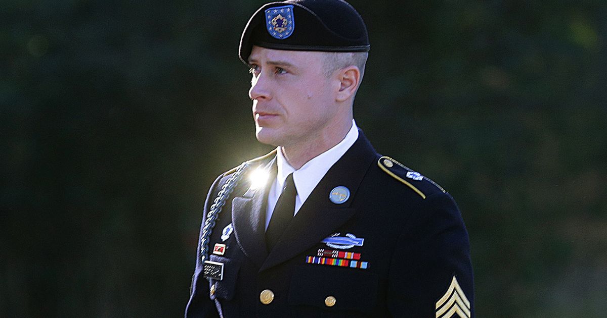 Army Sgt. Bowe Bergdahl arrives for a hearing at Fort Bragg, North Carolina, on Jan. 12, 2016.